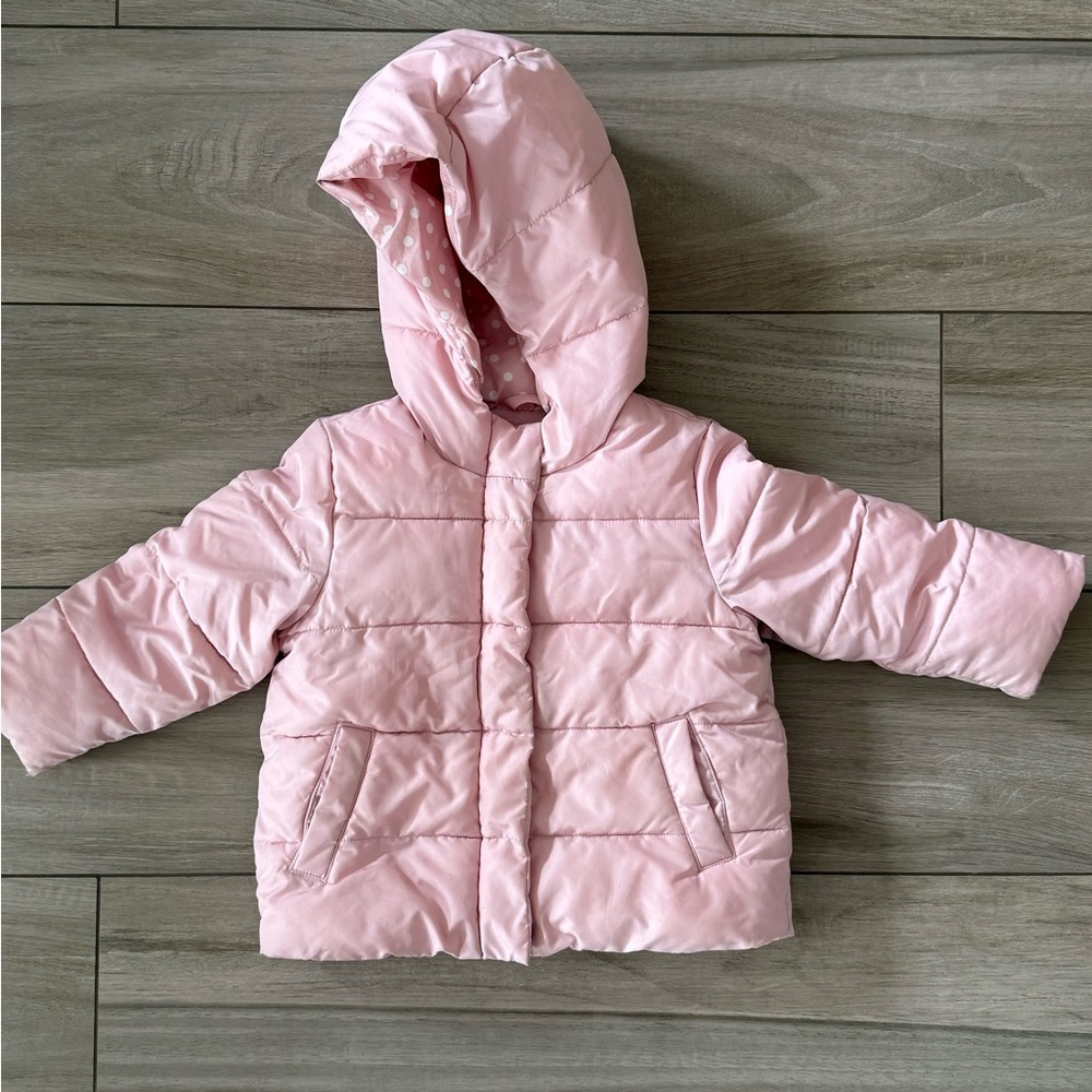 Baby Gap Pink Hooded Puffer Jacket